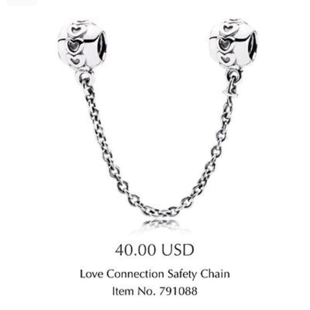 Pandora Charm Love Connection Safety Chain